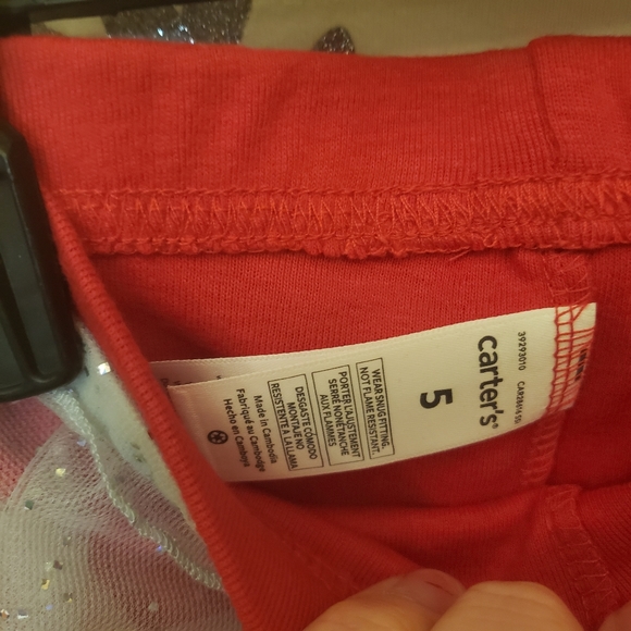 Nwot girls carters christmas tutu pj's reindeer - Picture 5 of 7